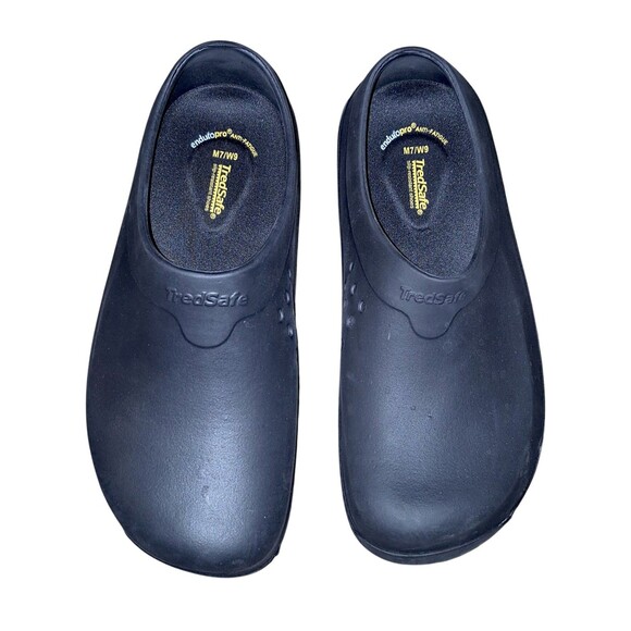 TredSafe Shoes Womens 9W 7M Pepper Deluxe Slip On Work Clogs Black Rubber Casual - Picture 1 of 5